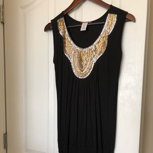 Sexy black dress with sequins